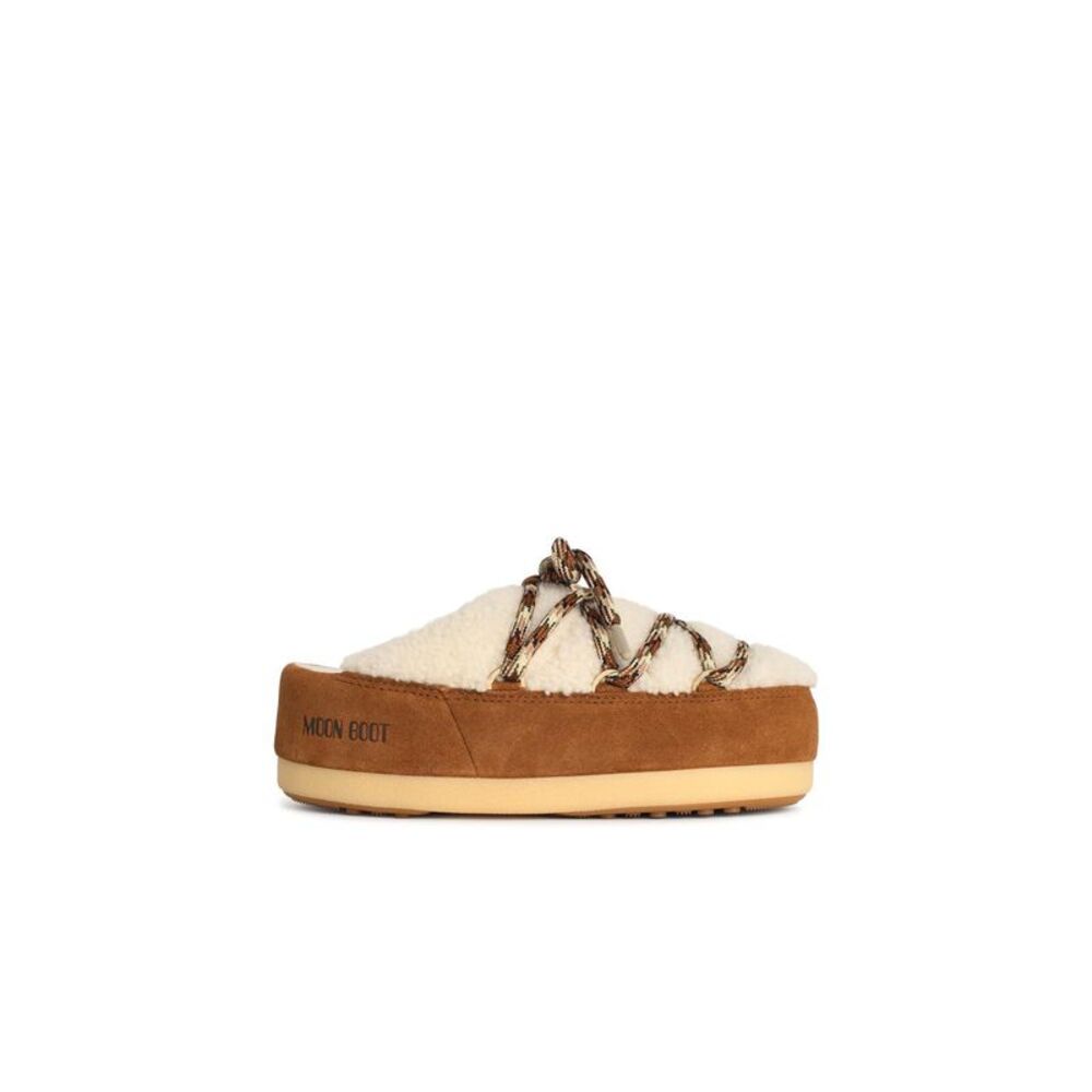 Moonboot 'Evx' Slippers In Shearling Whisky Women
